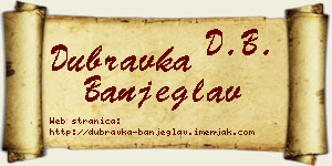 Dubravka Banjeglav vizit kartica